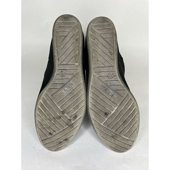 Keys Ankle Boots Wedge Heel Women Size 38 US 7 Black Suede - Picture 12 of 14